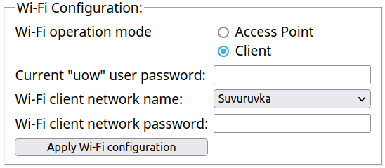 Wi-Fi setup